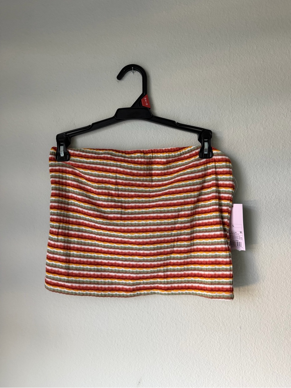Wilde Fable Striped Knit Tube Top in Multi-Color
